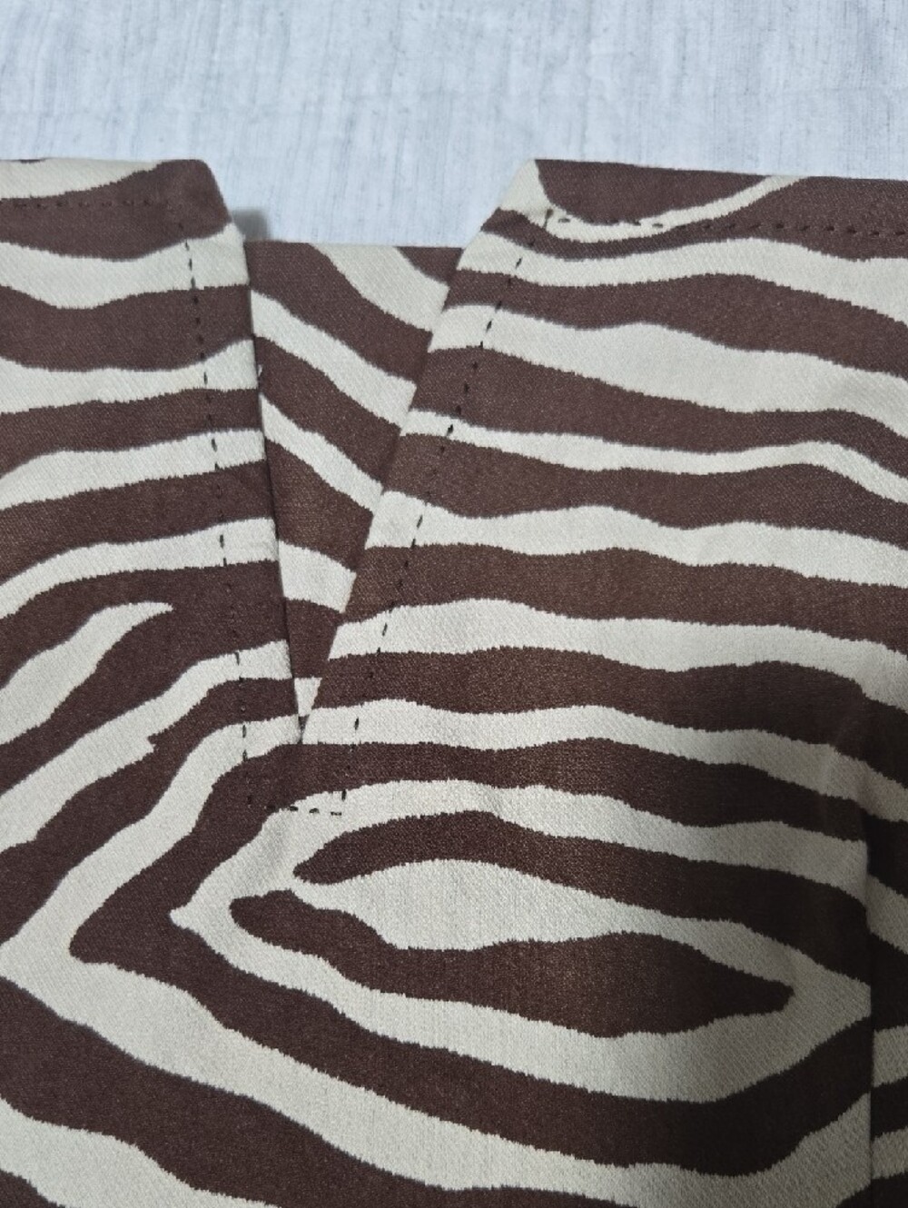 kate spade Strapless Zebra-Print Dress in Brown and Cream - Picture 3 of 16